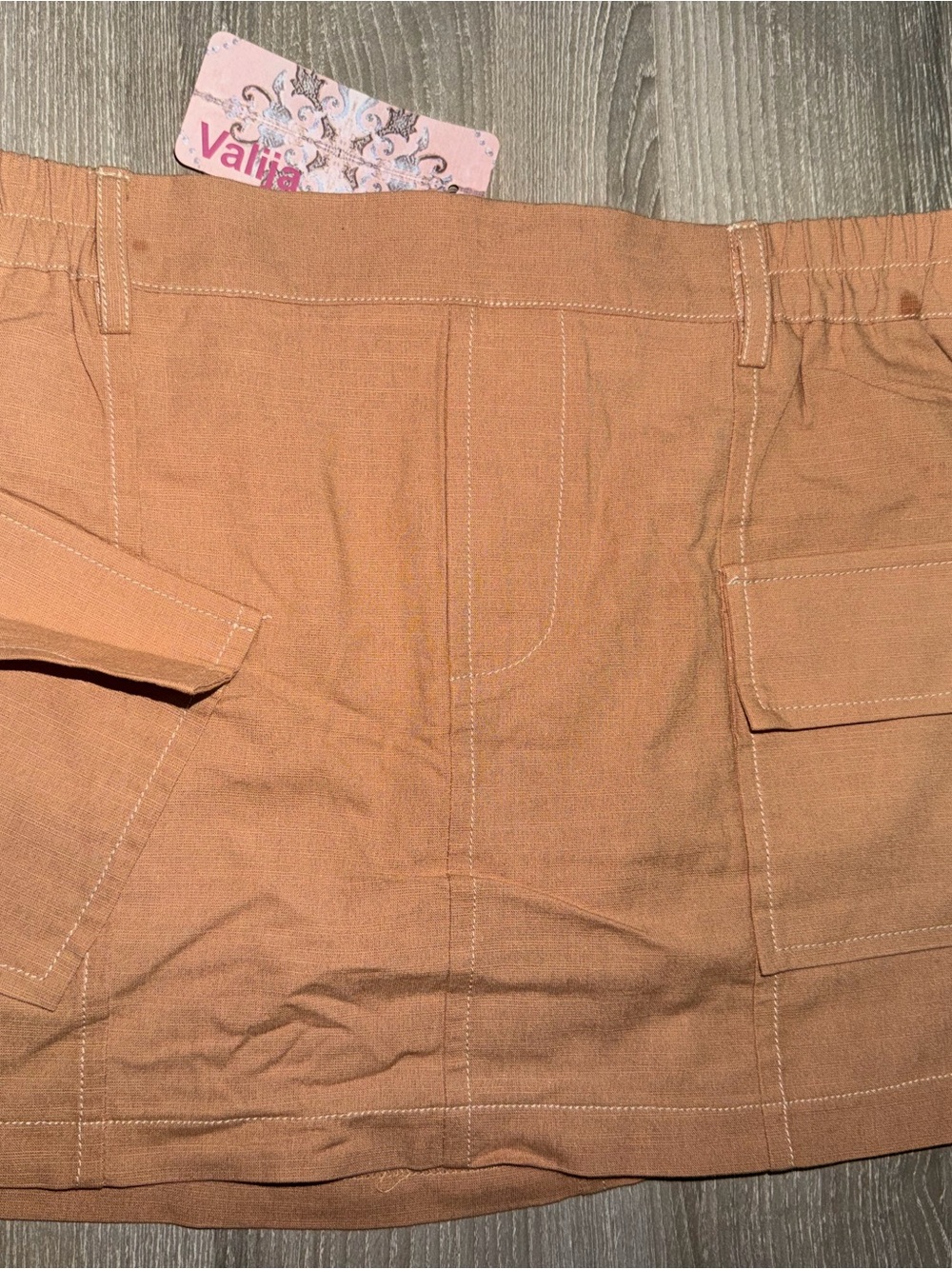 Valija Kids Tan Cargo Skirt - Comfortable Everyday Bottom